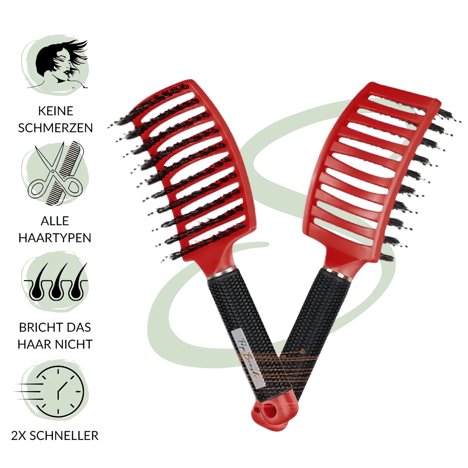 Lively® Soins & Accessoires cheveux Rouge / 1 Brosse Brosse de démêlage anti-casse | Lively®