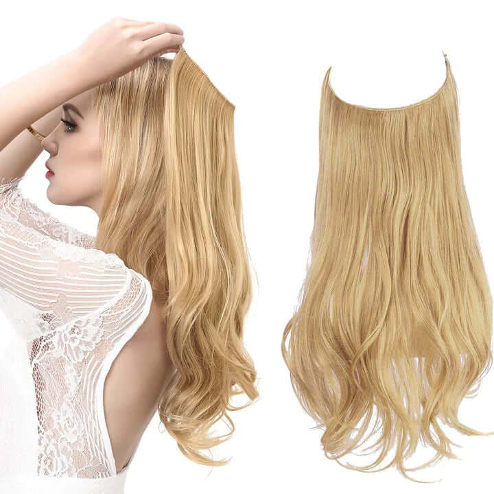 Lively® Honig Blond / 40cm - 110g Unsichtbare Haar Extensions - Gewellt