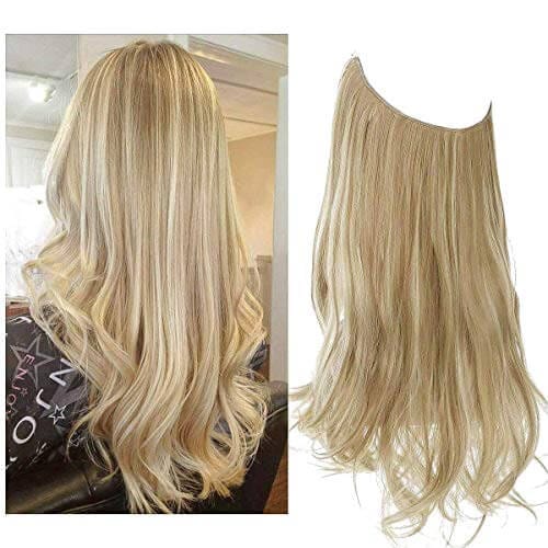 Lively® Dirty Blond / 40cm - 110g Unsichtbare Haar Extensions - Gewellt